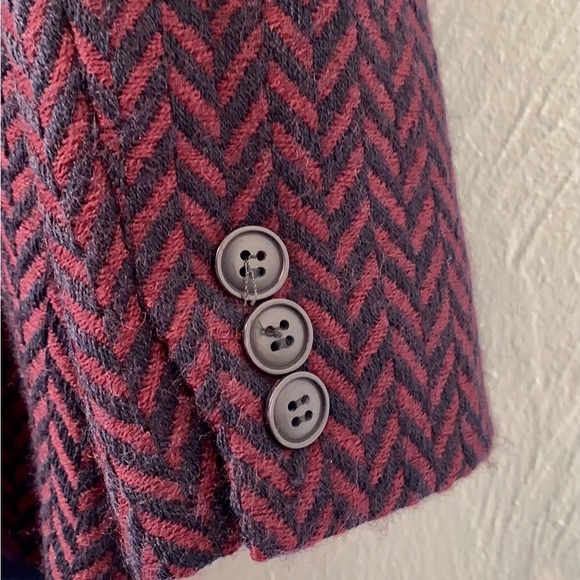 Vintage -Harve Bernard by Bernard Holtzman -Herringbone Tweed Blazer.Size Large - Picture 8 of 13